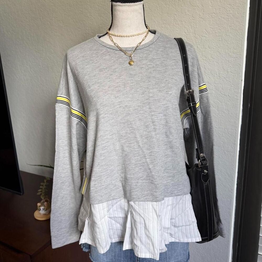 Anthropologie Women's Grey Sweatshirt